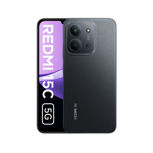 Telefon Redmi 15C 5G Czarny Przednia i tylna obudowa