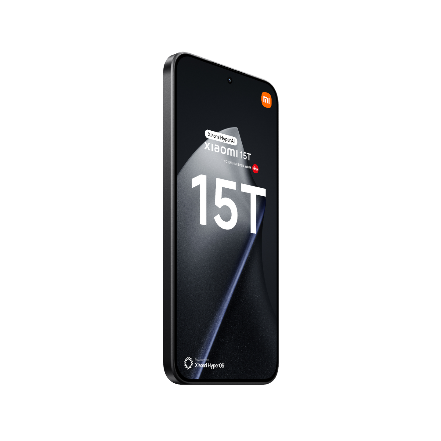 Telefon Xiaomi 15T Czarny Przedni lewy bok