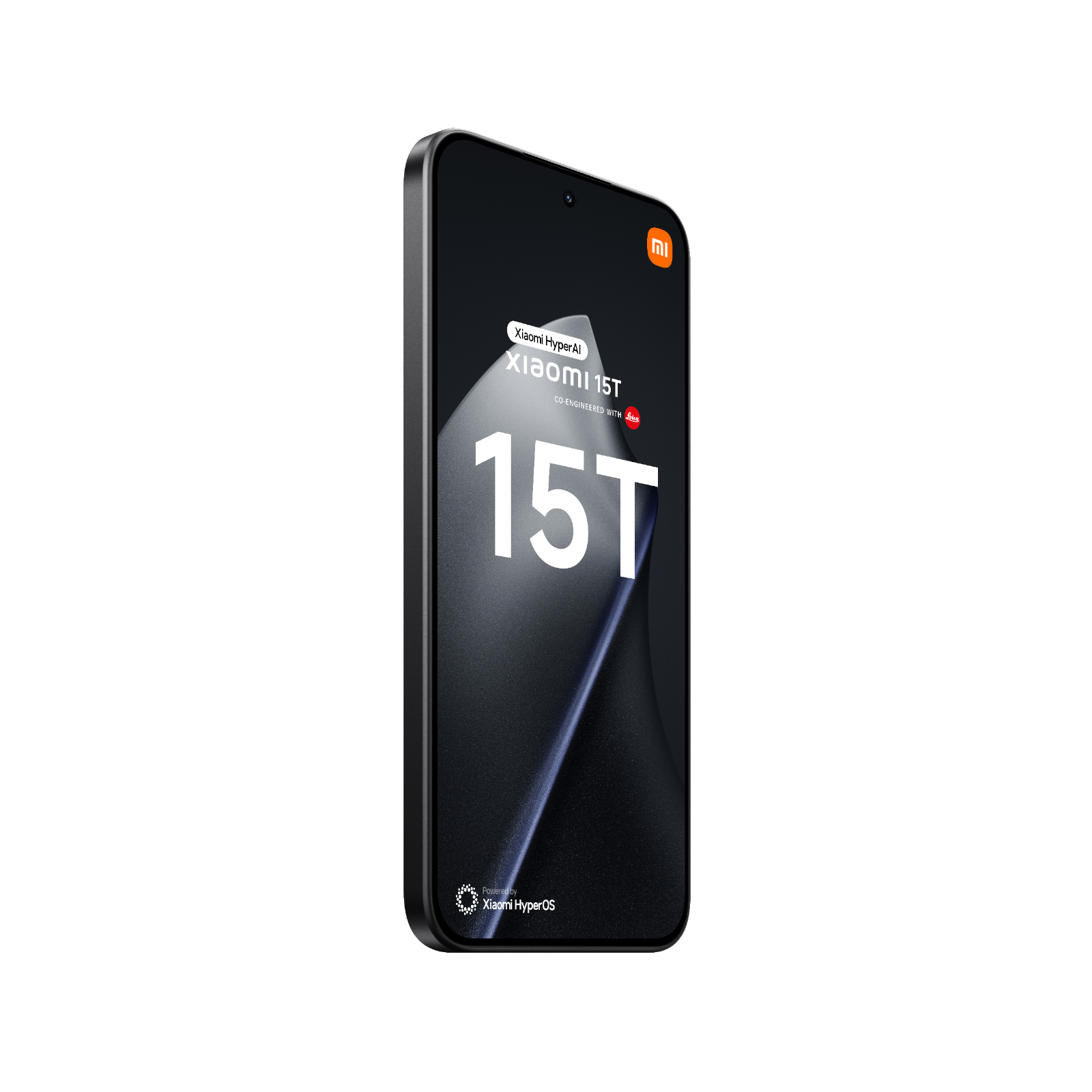 Telefon Xiaomi 15T Czarny Przedni lewy bok
