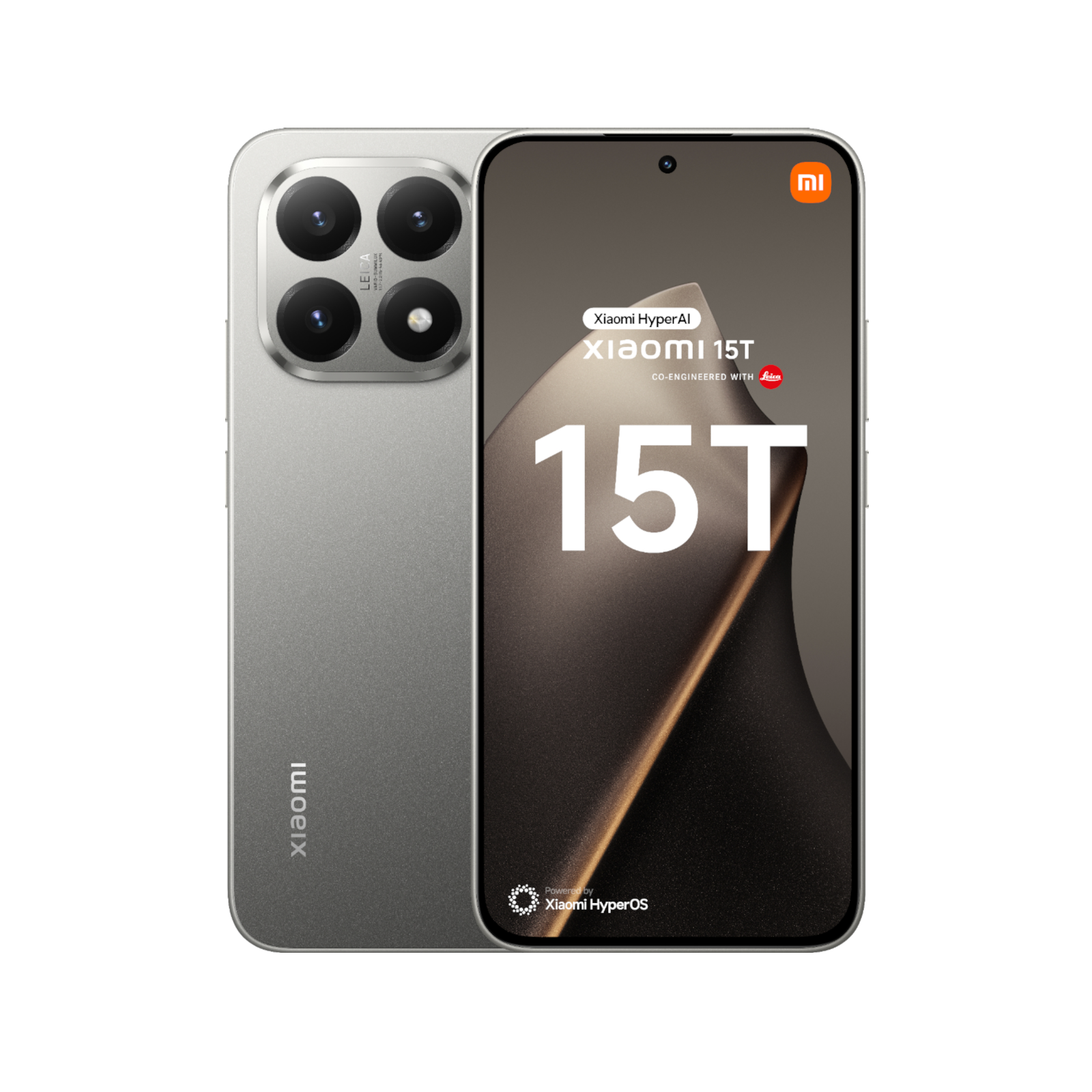 Telefon Xiaomi 15T Szary Przednia i tylna obudowa