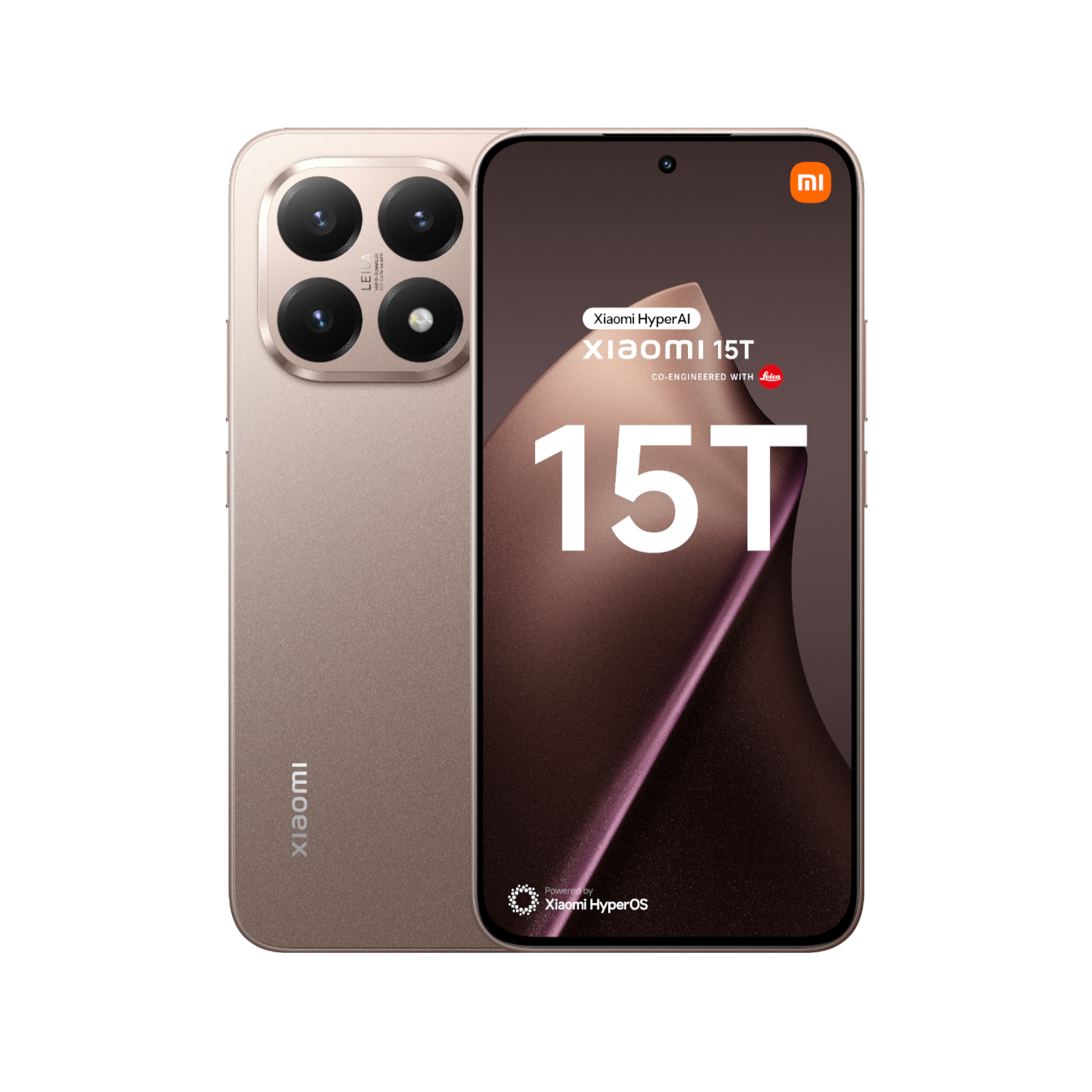 Telefon Xiaomi 15T Różowe Złoto Przednia i tylna obudowa
