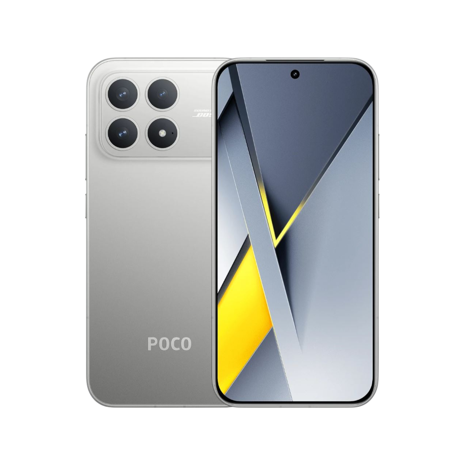 Telefon POCO F8 Pro Srebrny Przednia i tylna obudowa