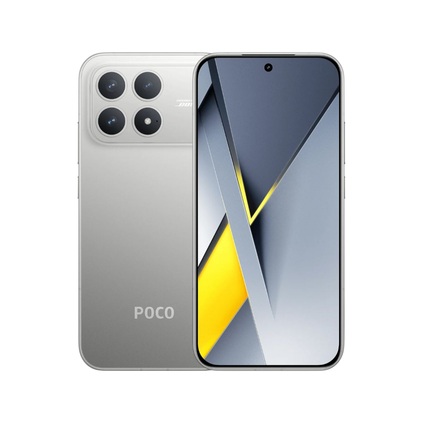 Smartfon POCO F8 Pro Srebrny Przednia i tylna obudowa