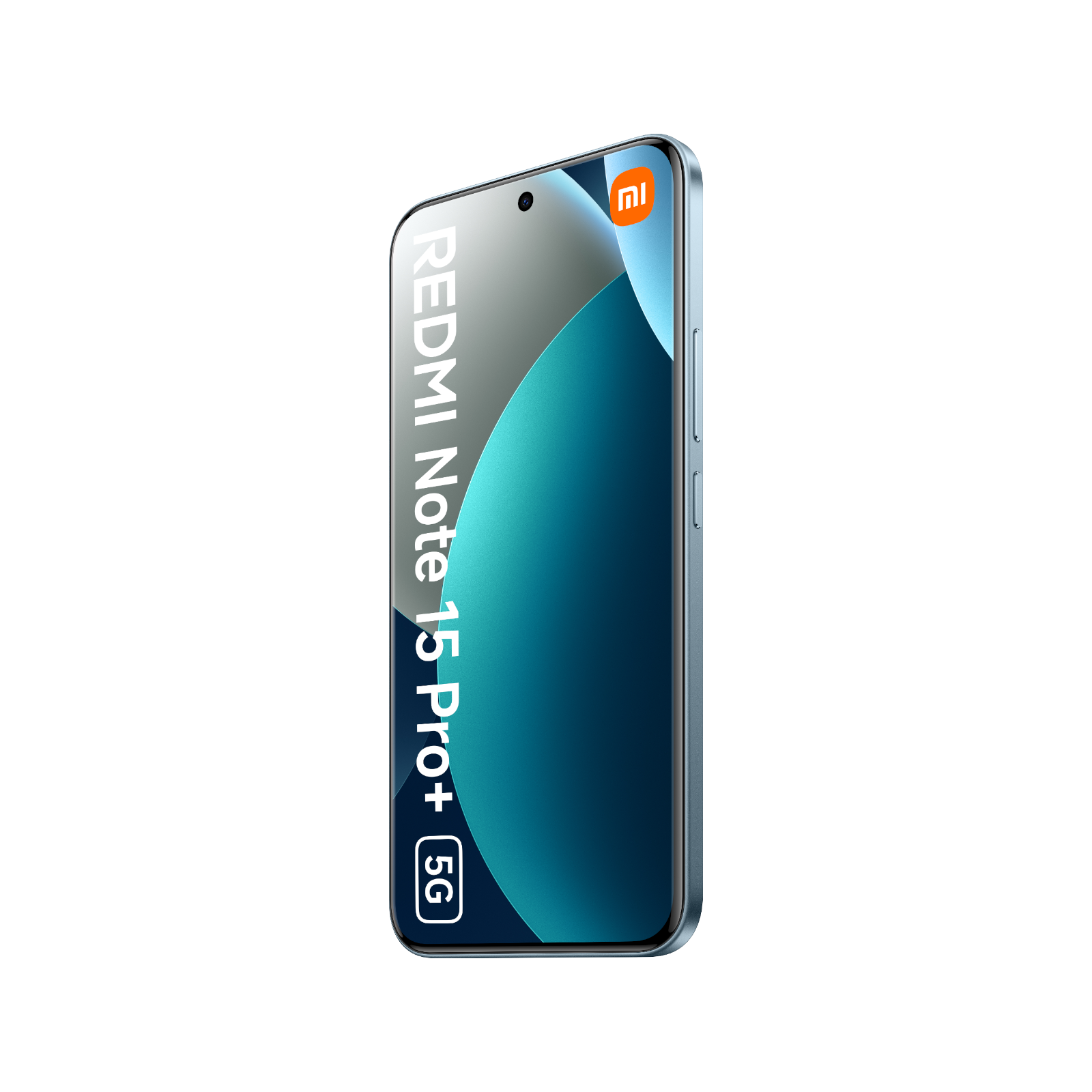 Smartfon Redmi Note 15 Pro Plus 5G Niebieski Przedni, prawy bok