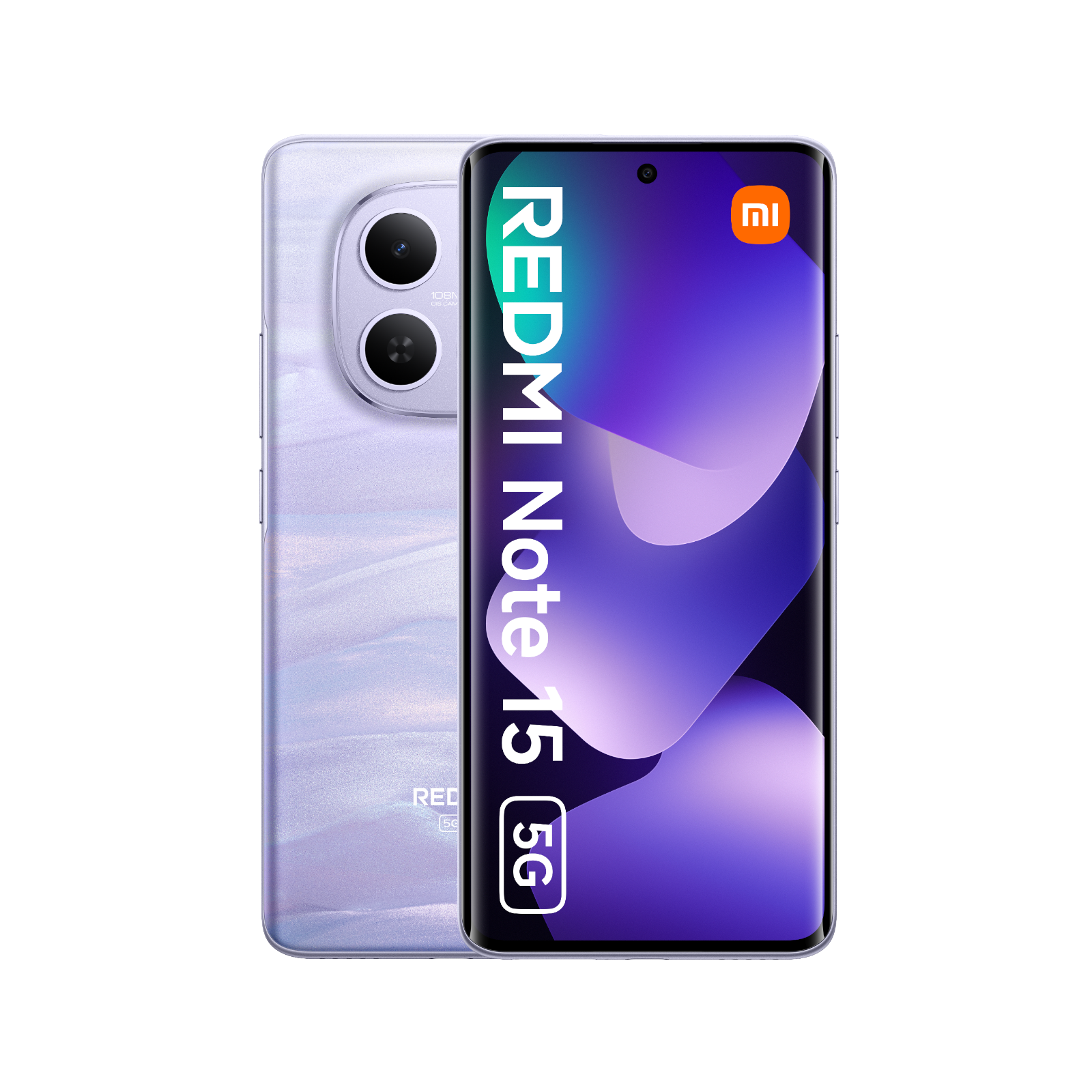 Smartfon Redmi Note 15 5G Fioletowy Przednia i tylna obudowa