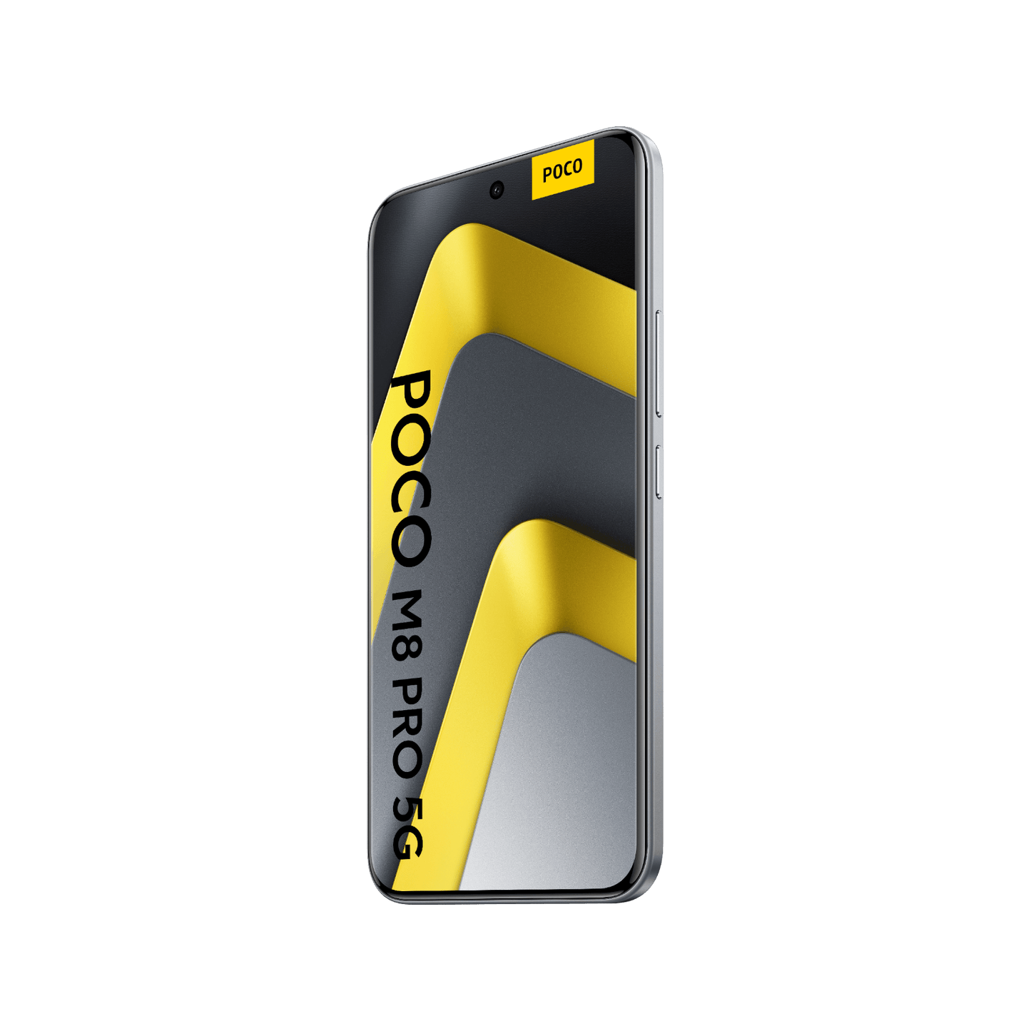 POCO M8 Pro 5G srebrny przód bok 