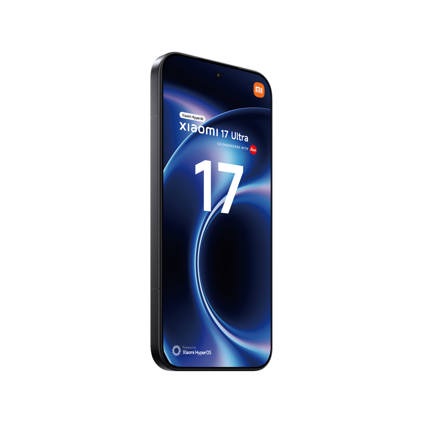 Smartfon Xiaomi 17 Ultra Czarny Przedni, lewy bok