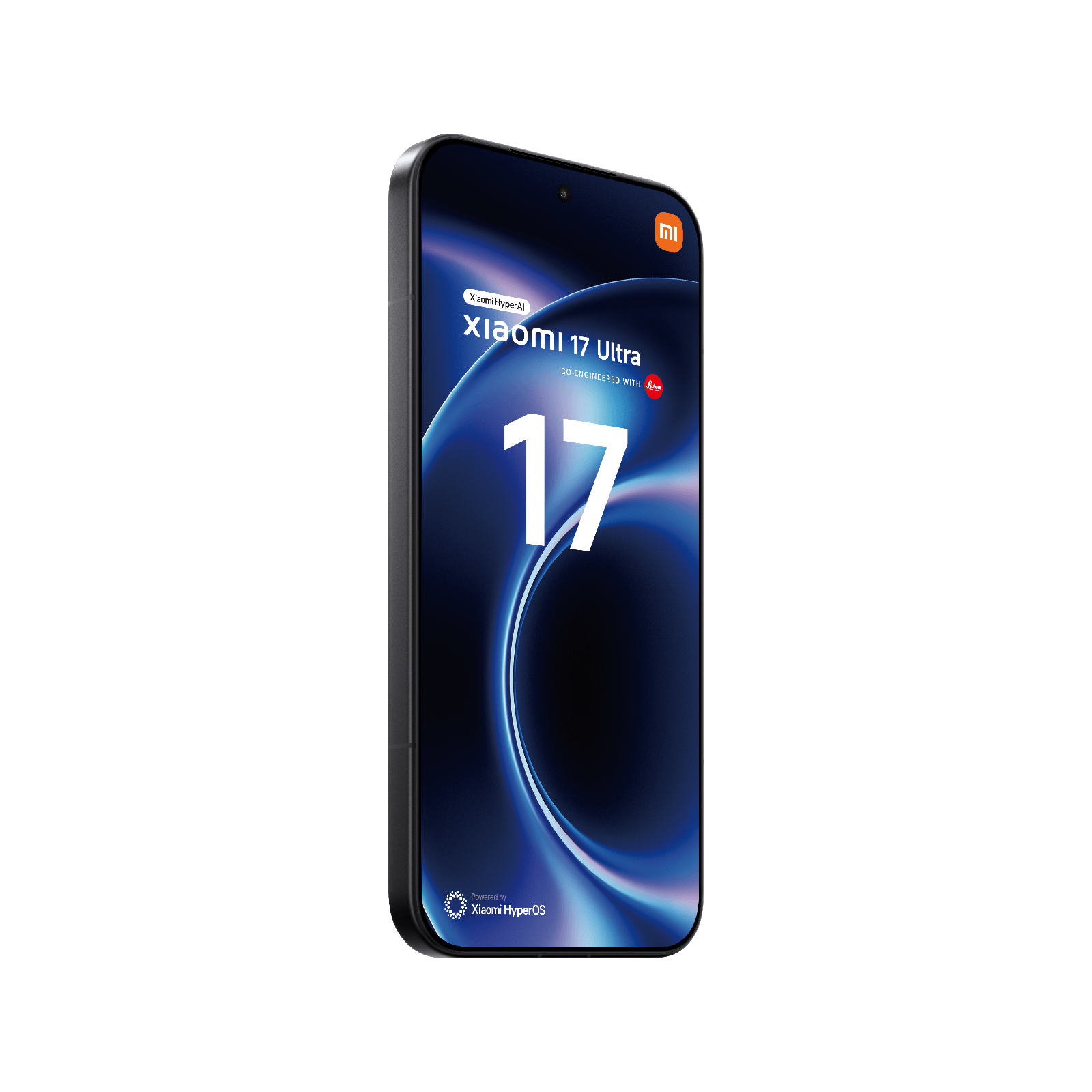 Smartfon Xiaomi 17 Ultra Czarny Przedni, lewy bok