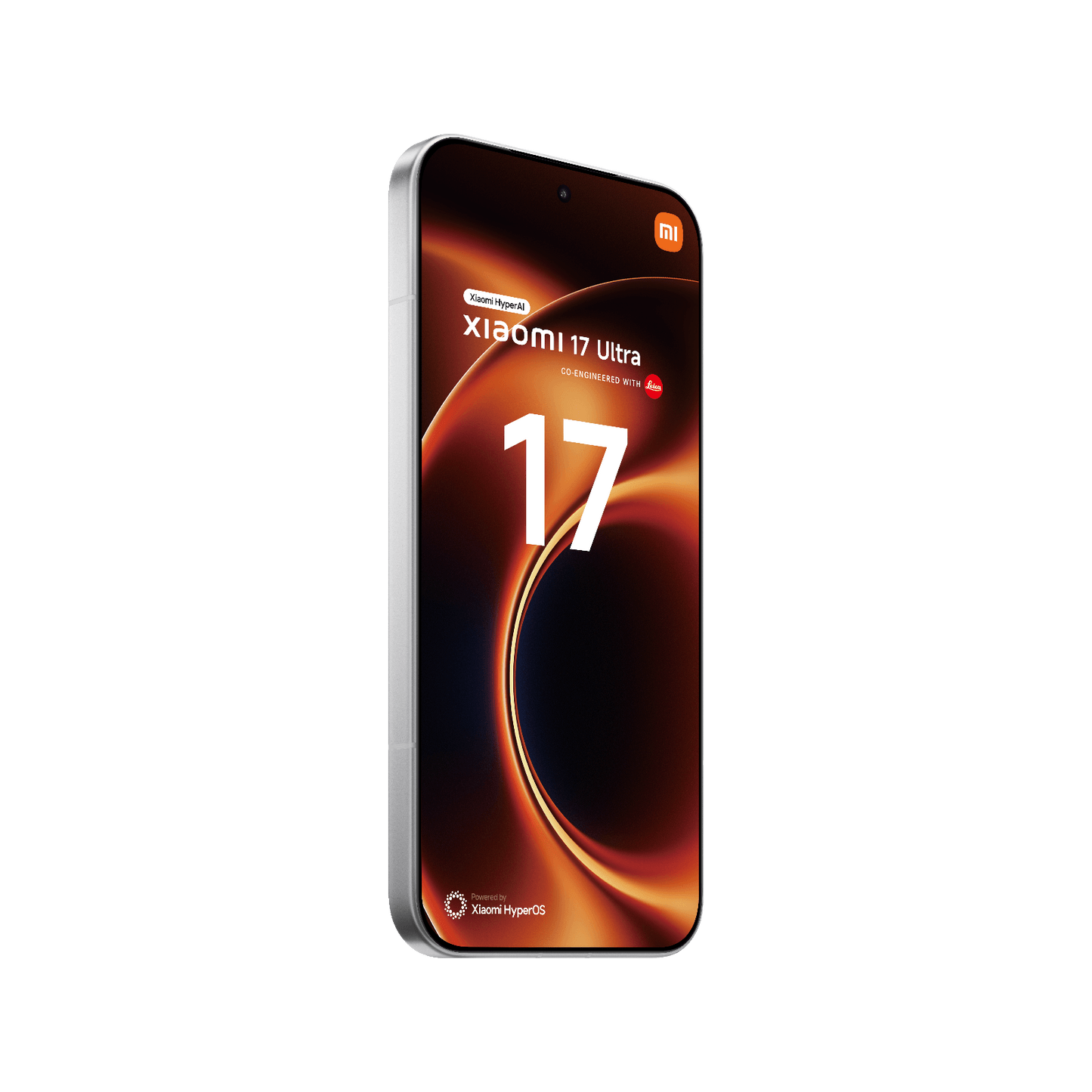 Smartfon Xiaomi 17 Ultra Biały Przedni, lewy bok