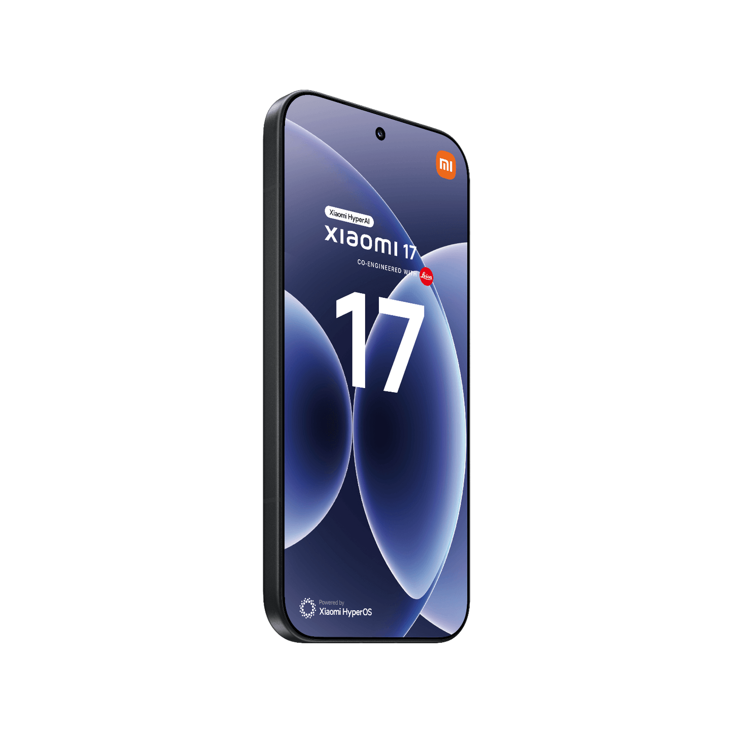 Smartfon Xiaomi 17 Czarny Przedni, lewy bok