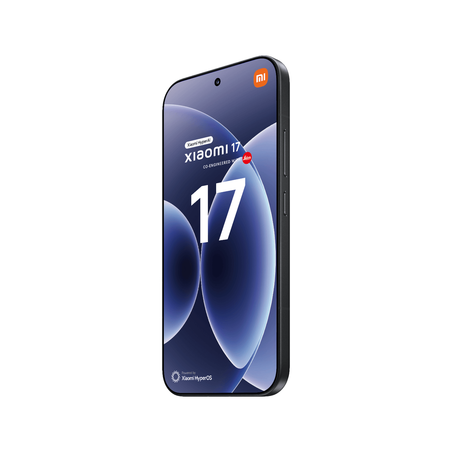 Smartfon Xiaomi 17 Czarny Przedni, prawy bok