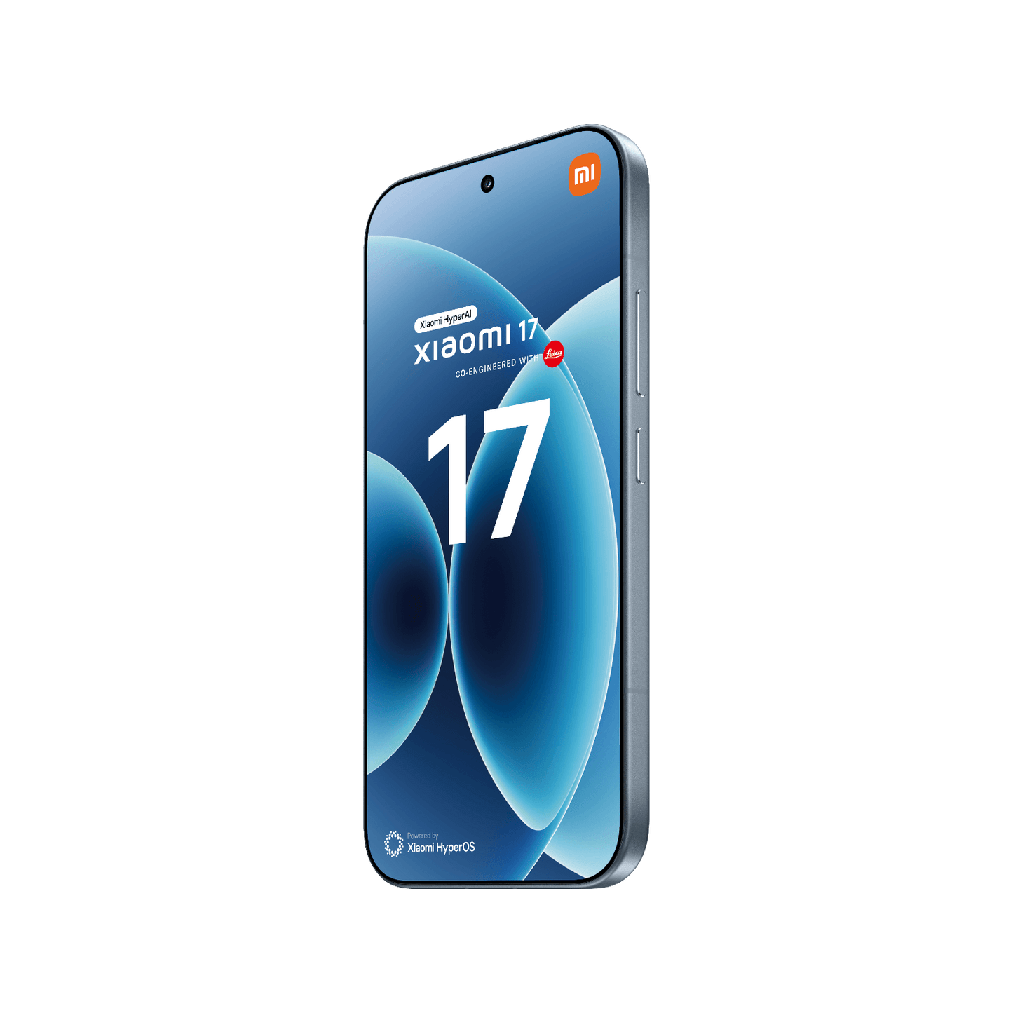 Smartfon Xiaomi 17 Niebieski Przedni, prawy bok