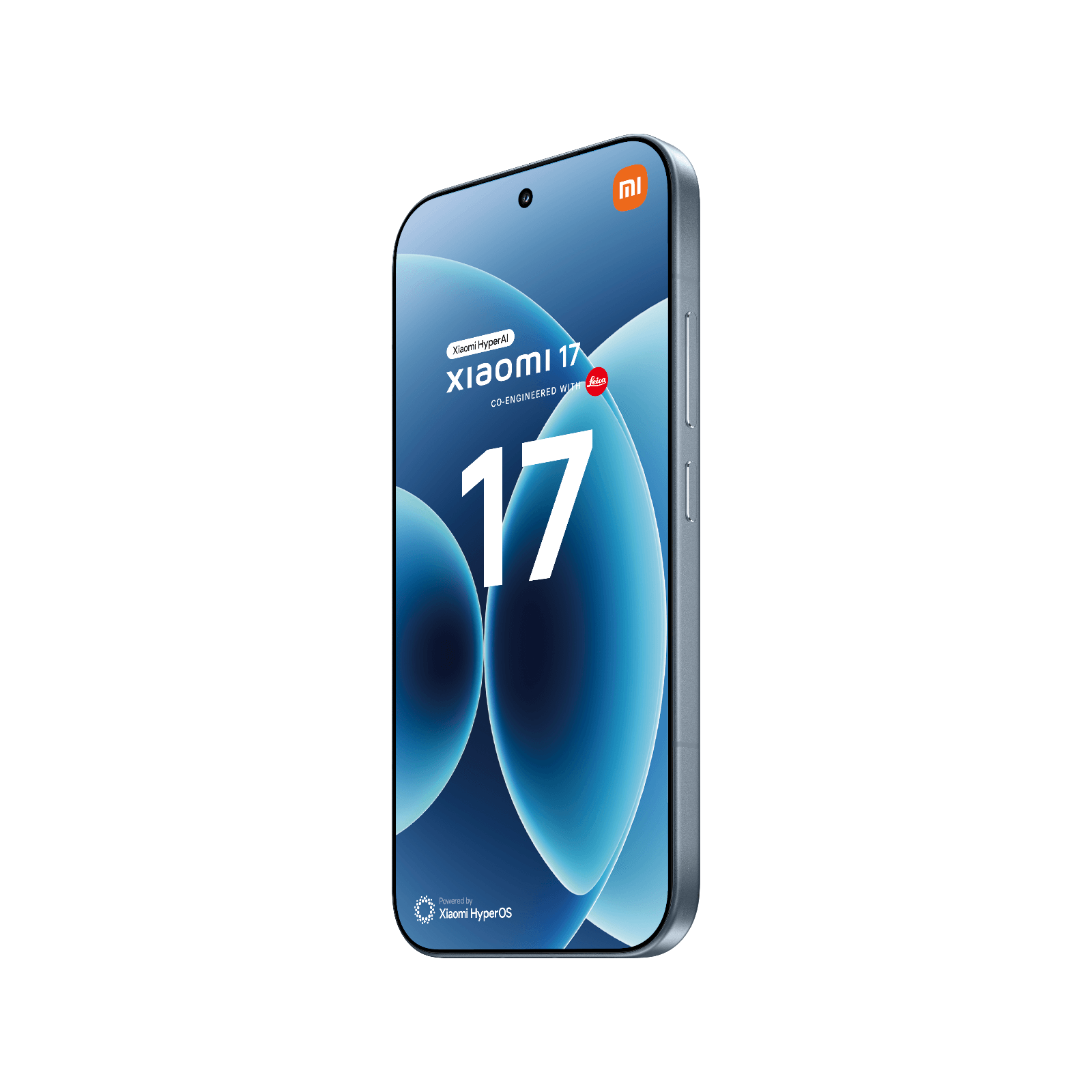 Smartfon Xiaomi 17 Niebieski Przedni, prawy bok