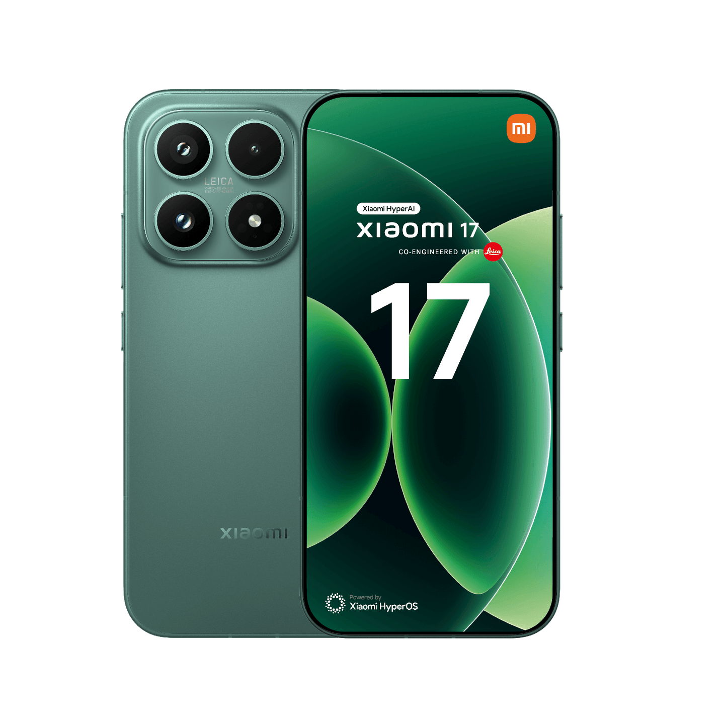 Smartfon Xiaomi 17 Zielony Przednia i tylna obudowa