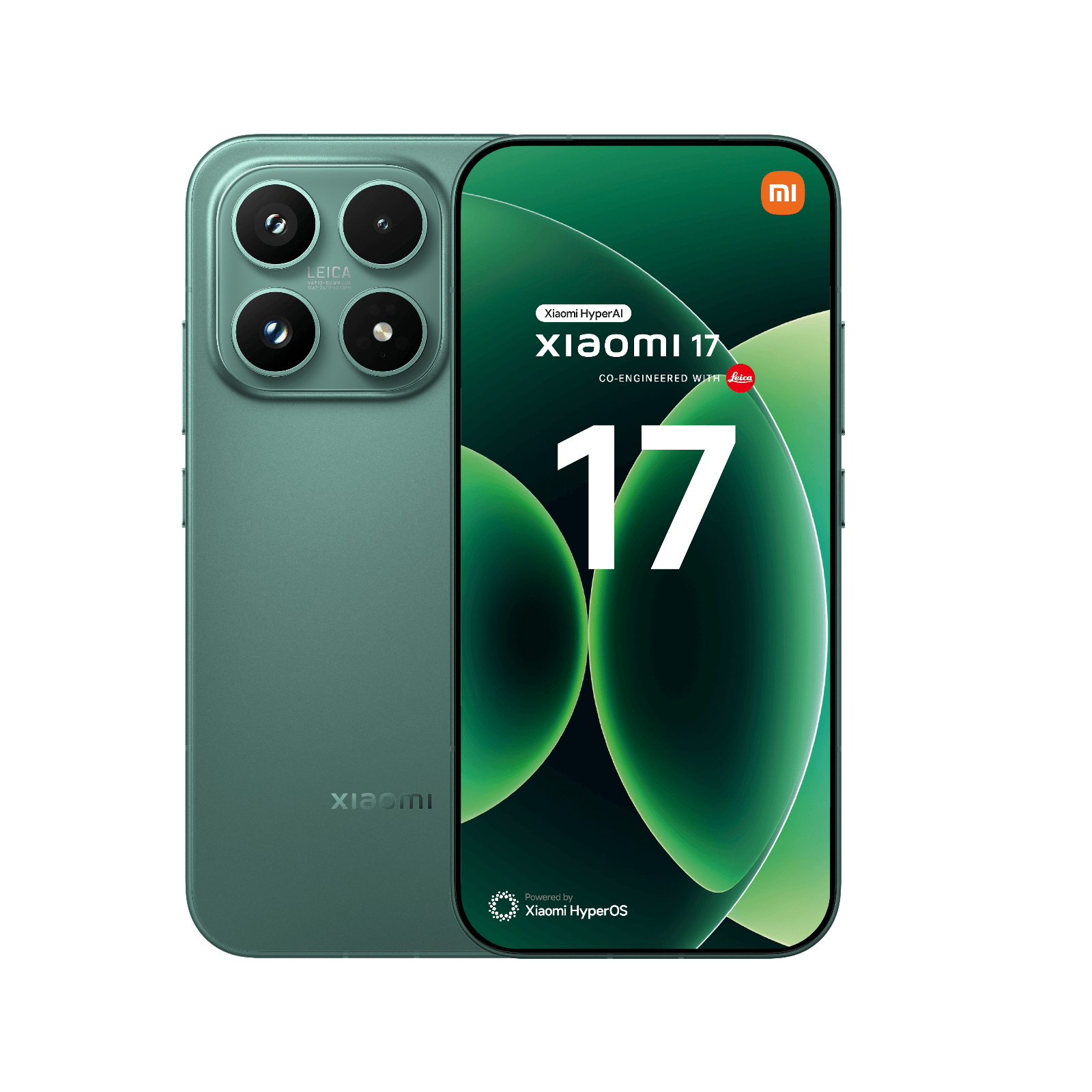 Smartfon Xiaomi 17 Zielony Przednia i tylna obudowa