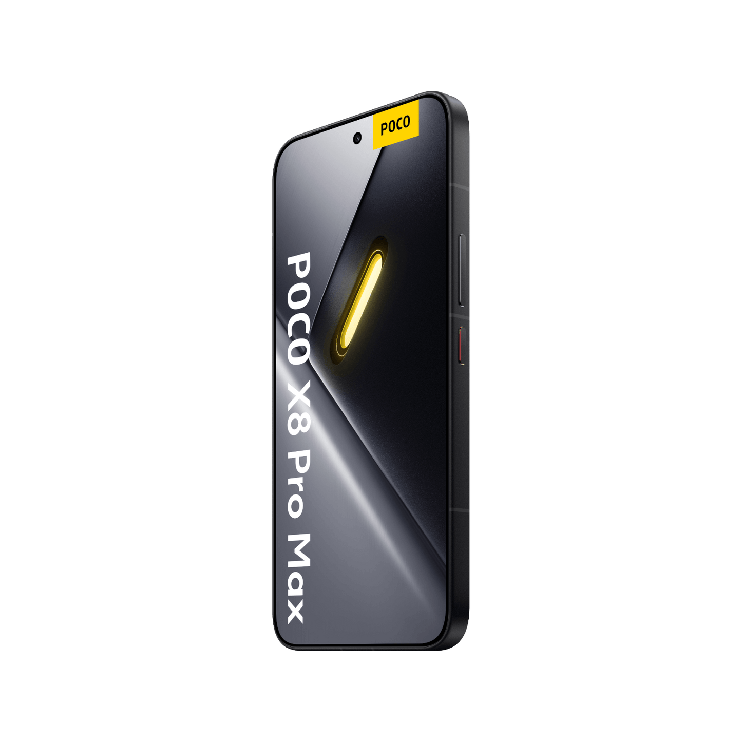 Smartfon POCO X8 Pro Max Czarny Przedni prawy bok