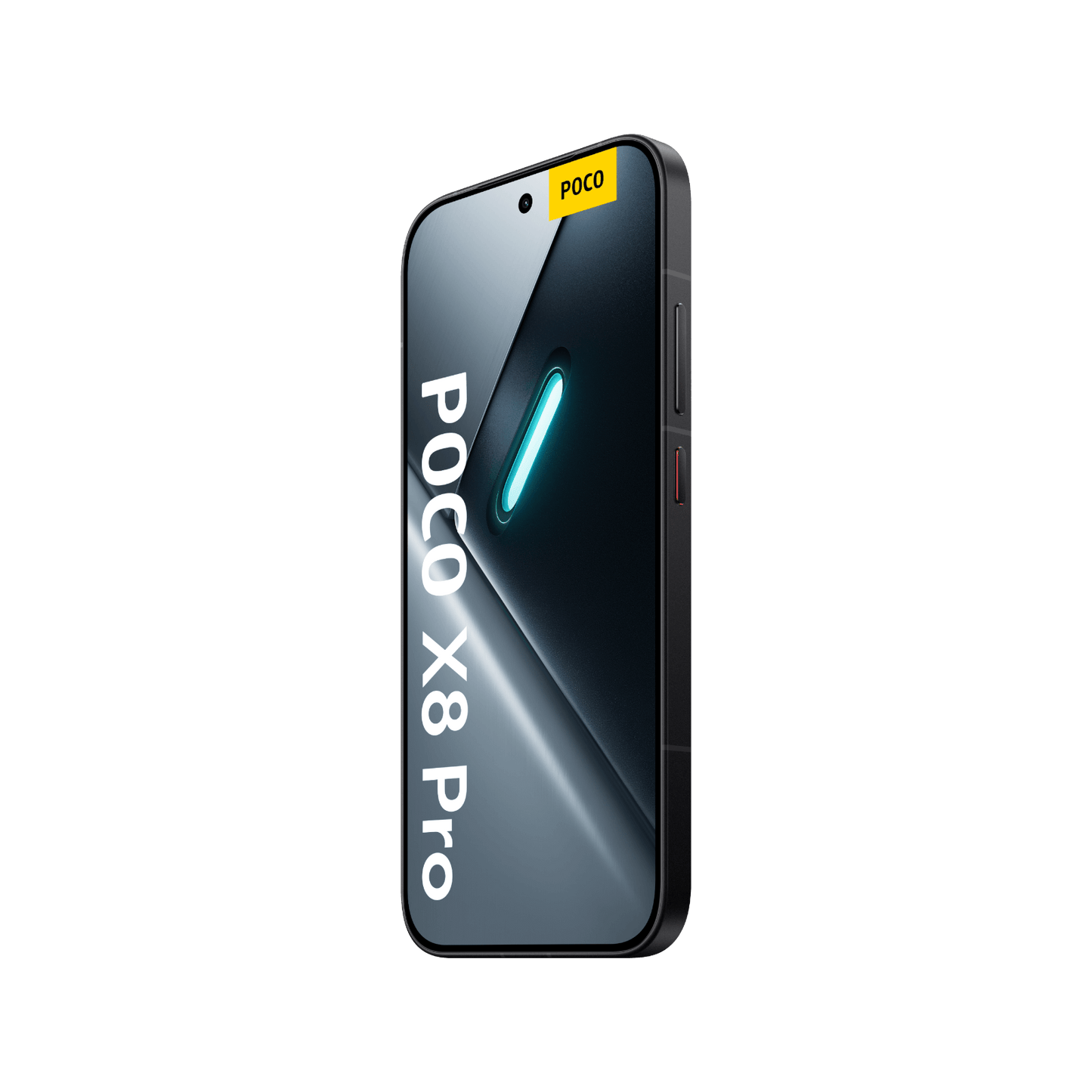 Smartfon POCO X8 Pro Czarny Przedni prawy bok