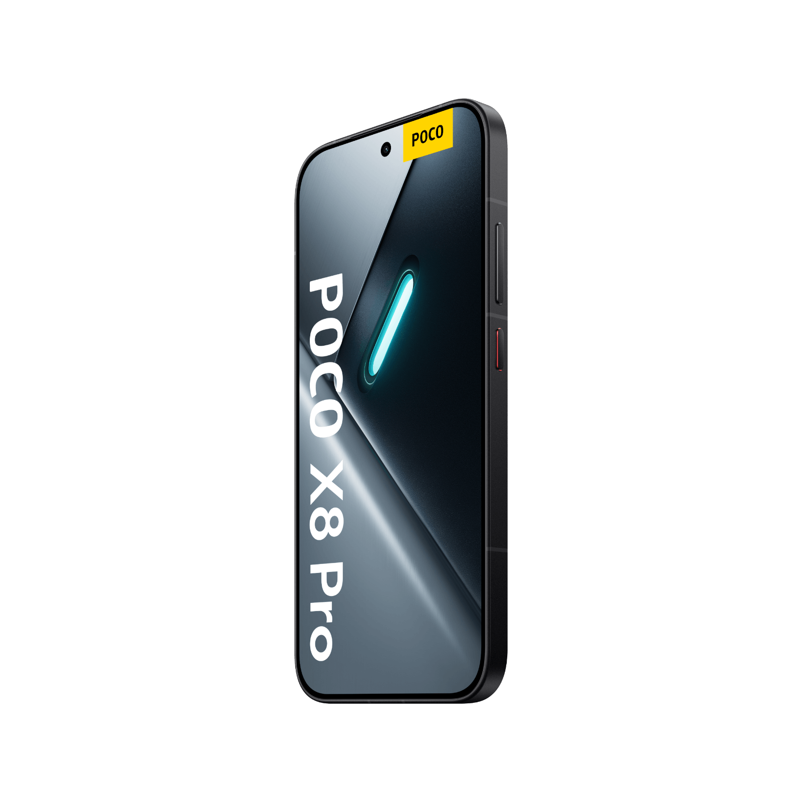 Smartfon POCO X8 Pro Czarny Przedni prawy bok