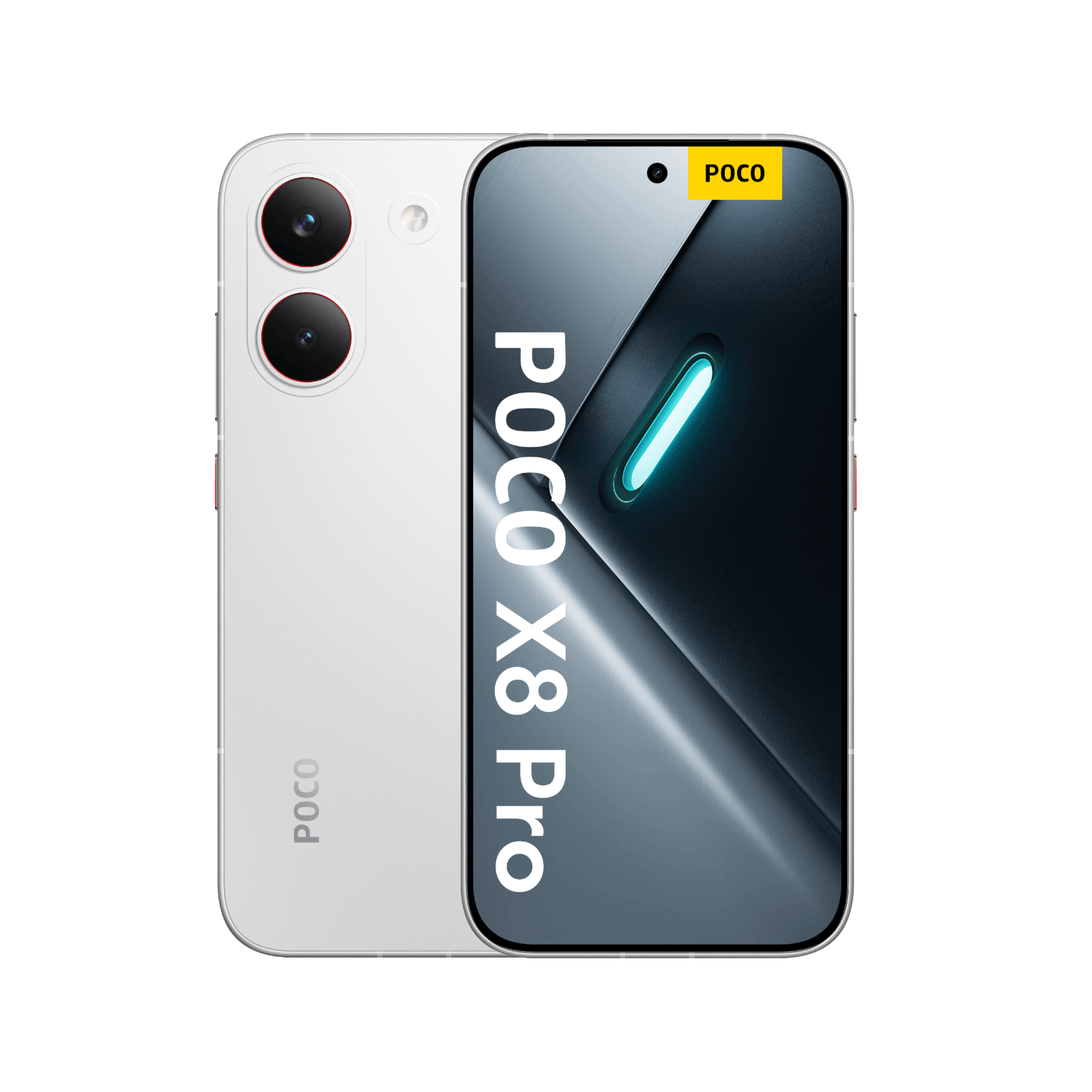 Smartfon POCO X8 Pro Biały Przednia i tylna obudowa 