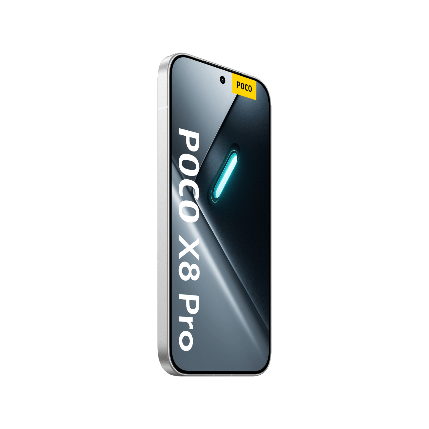 Smartfon POCO X8 Pro Biały Przedni lewy bok