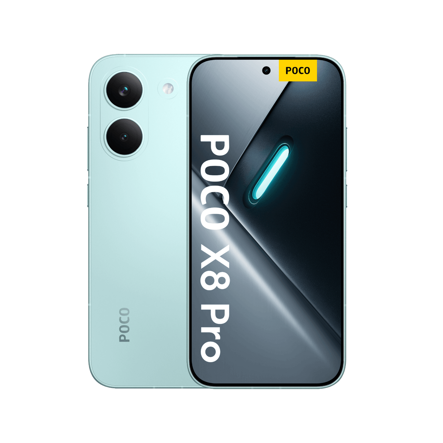 Smartfon POCO X8 Pro Zielony Przednia i tylna obudowa