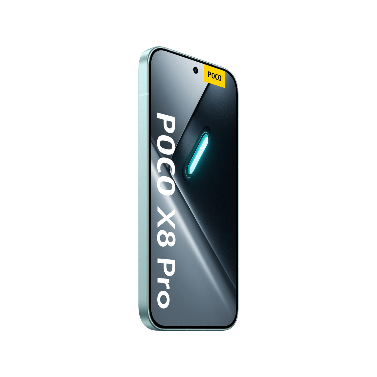 Smartfon POCO X8 Pro Zielony Przedni lewy bok