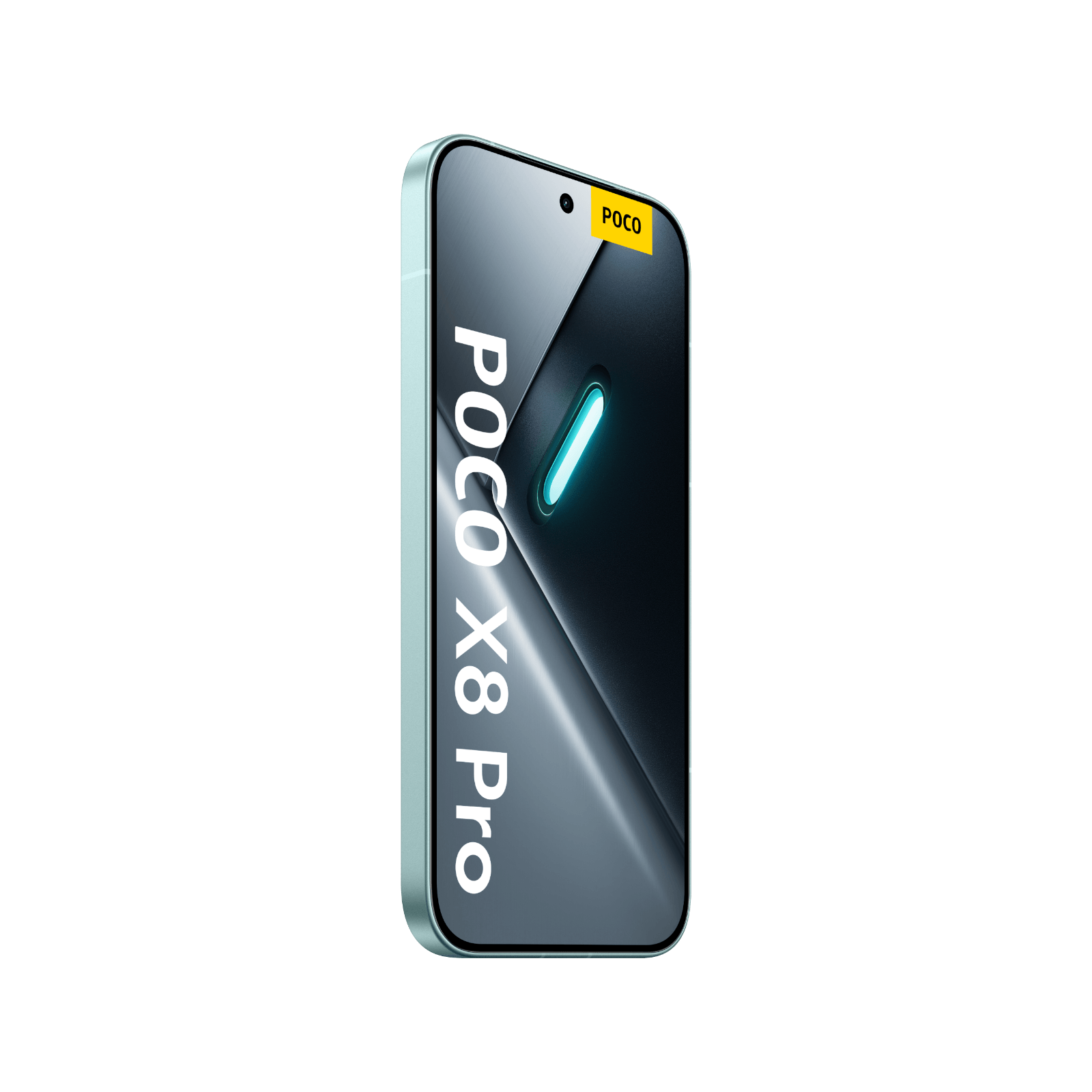 Smartfon POCO X8 Pro Zielony Przedni lewy bok