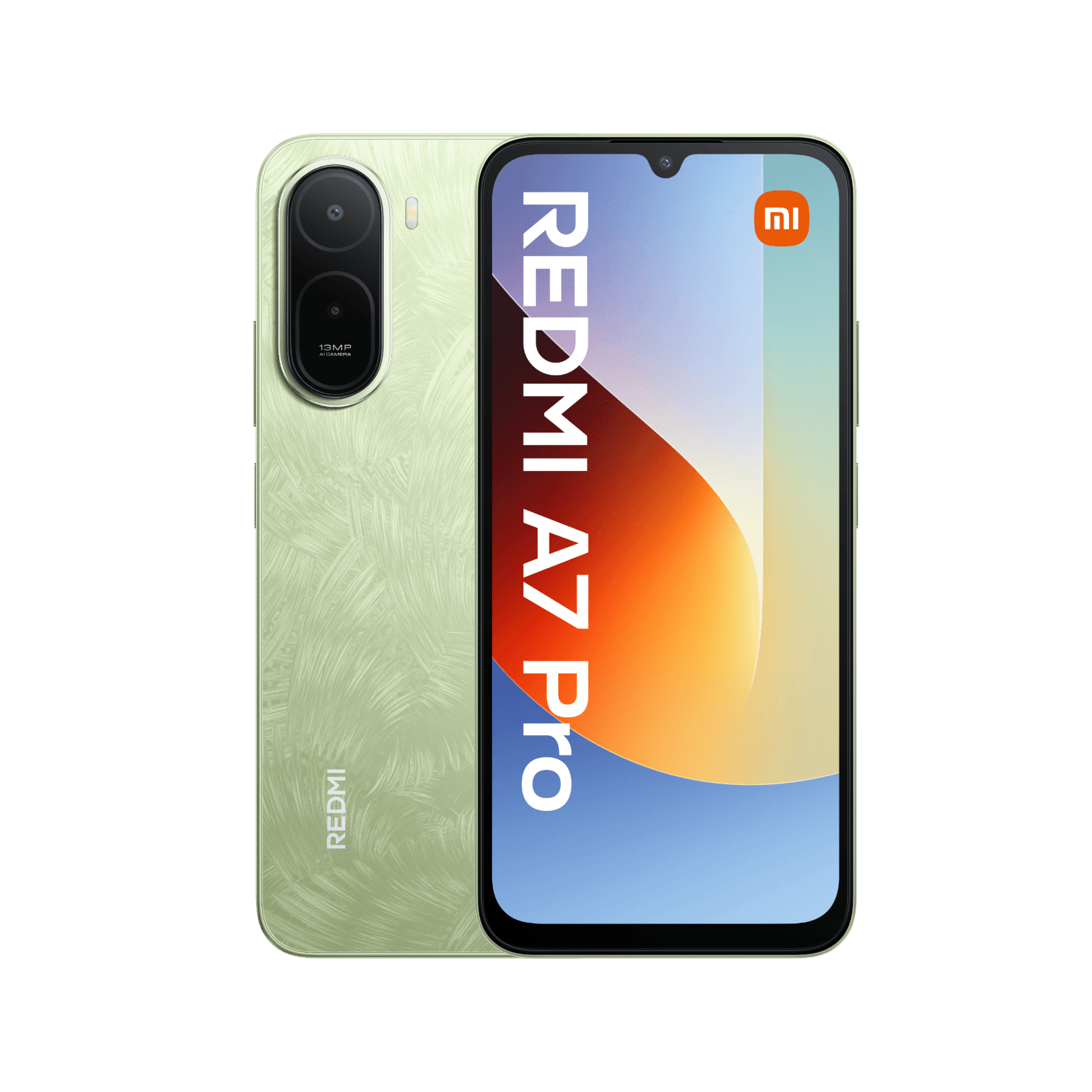 Smartfon Redmi A7 Pro Zielony Przednia i tylna obudowa