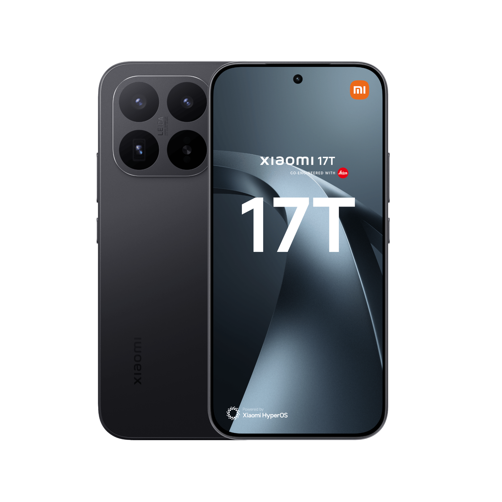 Telefon Xiaomi 17T Czarny Przód i tył