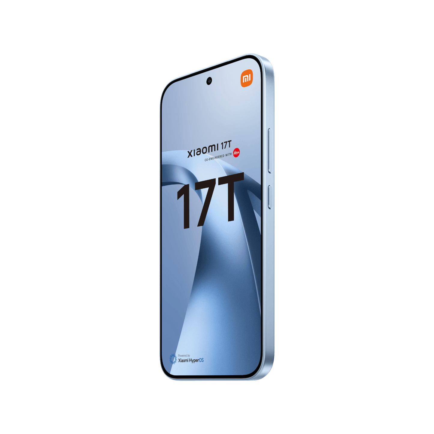 Telefon Xiaomi 17T Jasnoniebieski Prawy, przedni bok