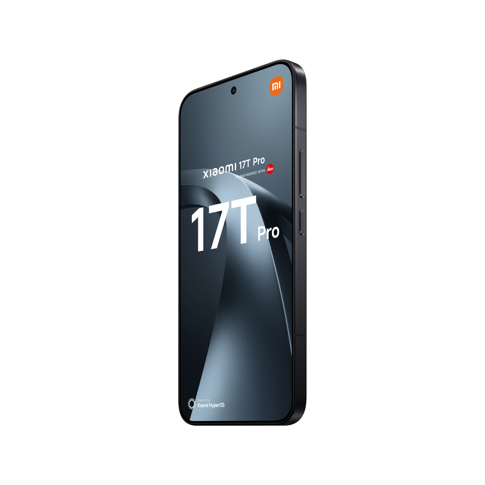 Smartfon Xiaomi 17T Pro Czarny Przedni, prawy bok