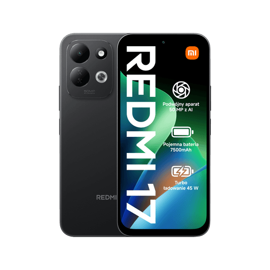 Smartfon Redmi 17 Czarny, Przednia i tylna obudowa