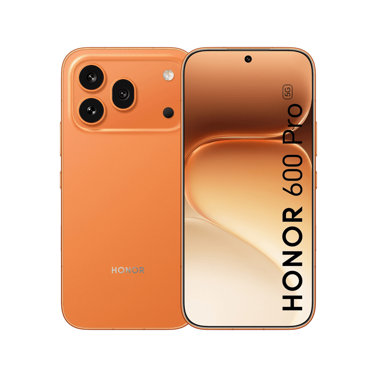 HONOR 600 Pro 5G Pomarańczowy Front i tył obudowy