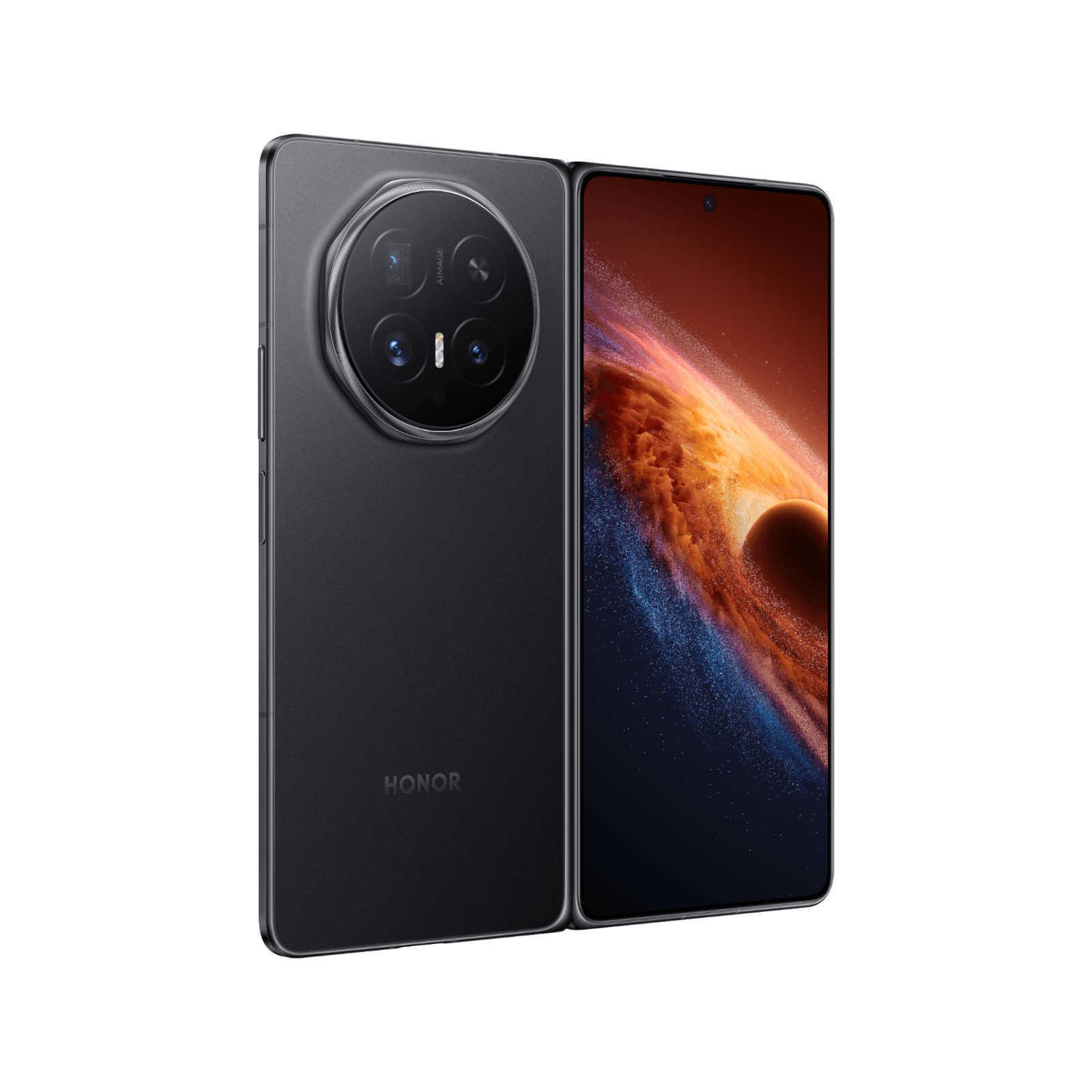 Smartfon HONOR Magic V6 Czarny Rozłożony