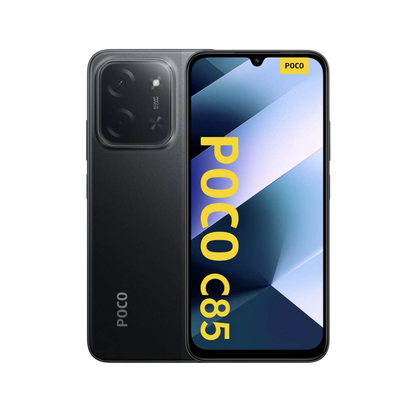 Smartfon POCO C85 Czarny Przednia i tylna obudowa