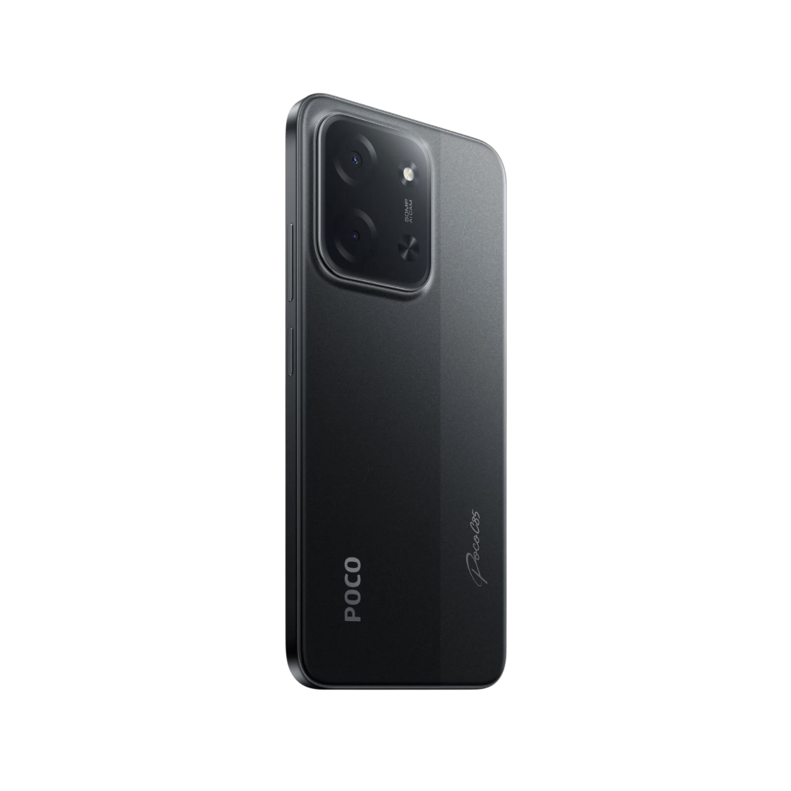 Smartfon POCO C85 Fioletowy Tylny, lewy bok