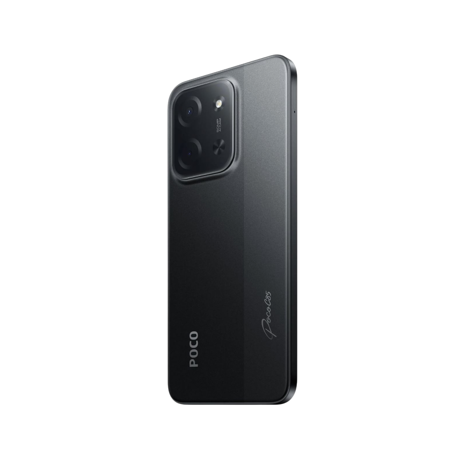 Smartfon POCO C85 Czarny Tylny, prawy bok