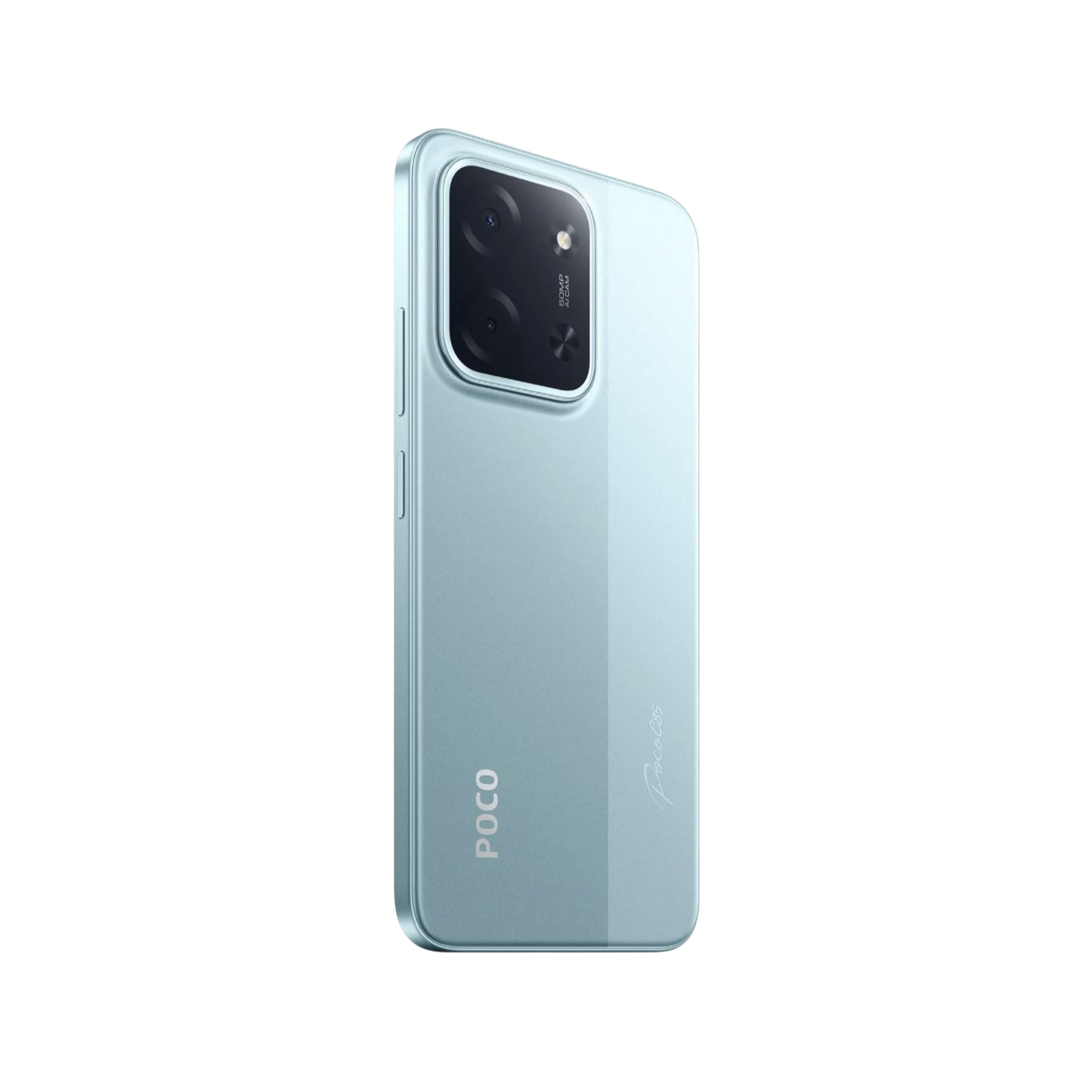 Smartfon POCO C85 Zielony Tylny, lewy bok