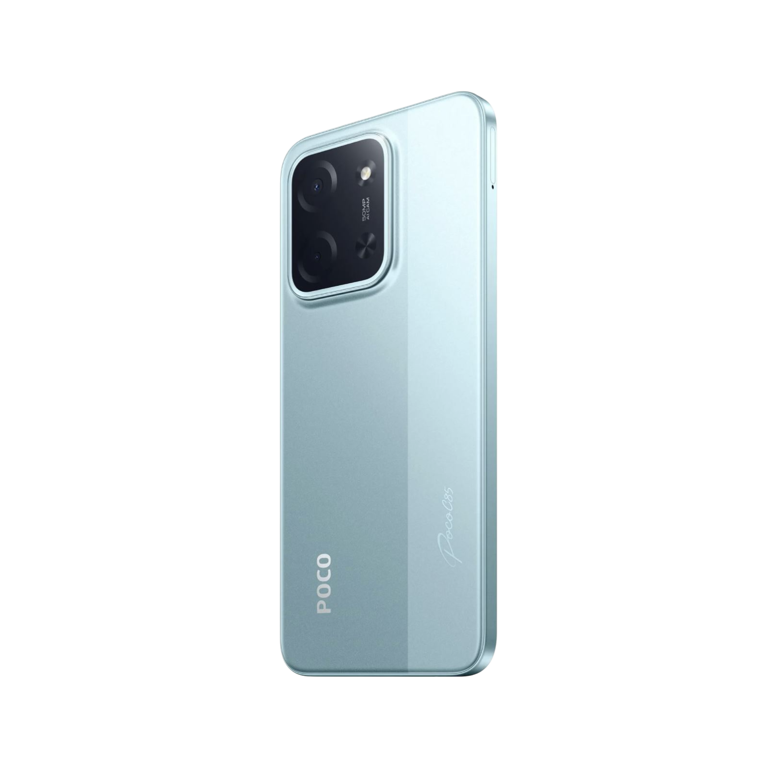Smartfon POCO C85 Zielony Tylny, prawy bok