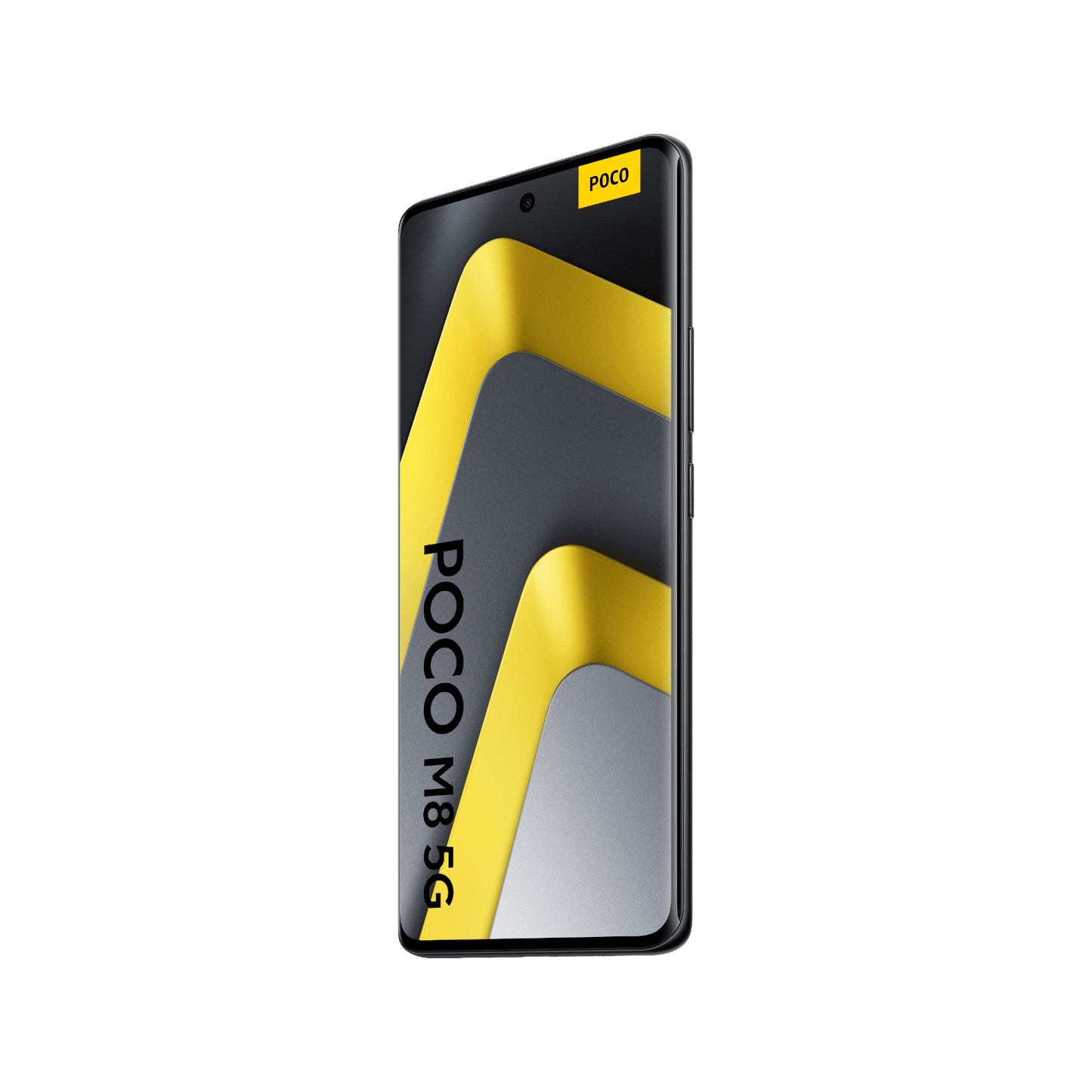 POCO M8 5G czarny przód bok