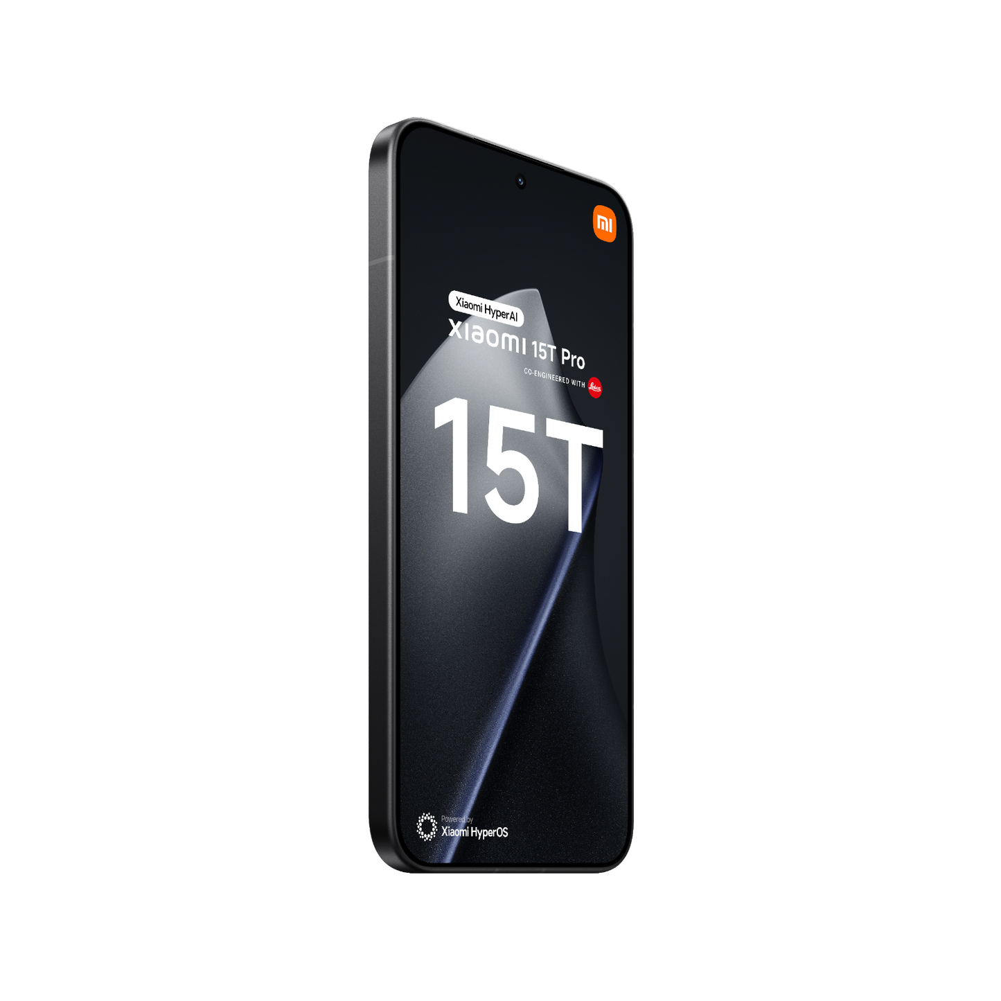 Smartfon Xiaomi 15T Pro Czarny Przedni, lewy bok