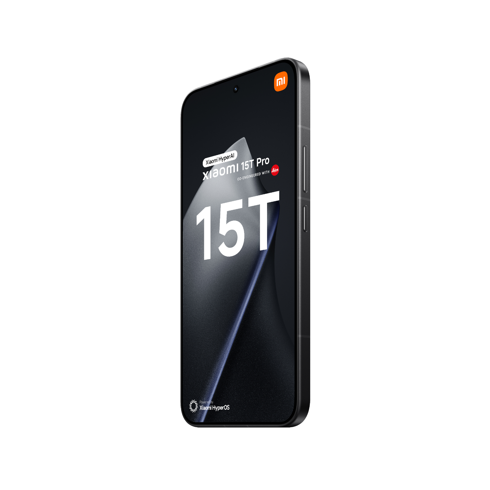 Smartfon Xiaomi 15T Pro Czarny Przedni, prawy bok
