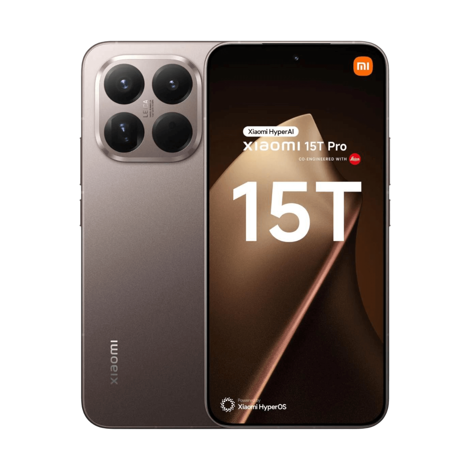 Smartfon Xiaomi 15T Pro Złoty Przednia i tylna obudowa