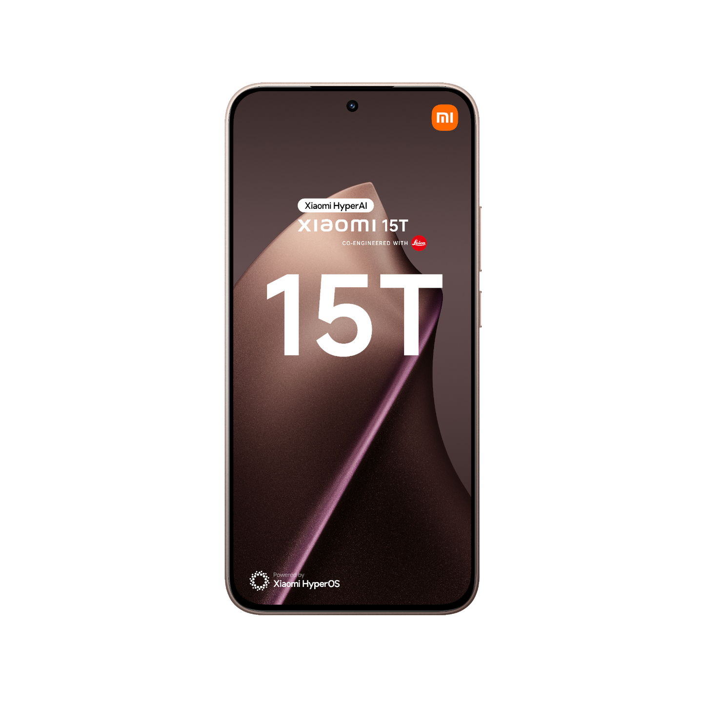 Smartfon Xiaomi 15T Różowe złoto Front