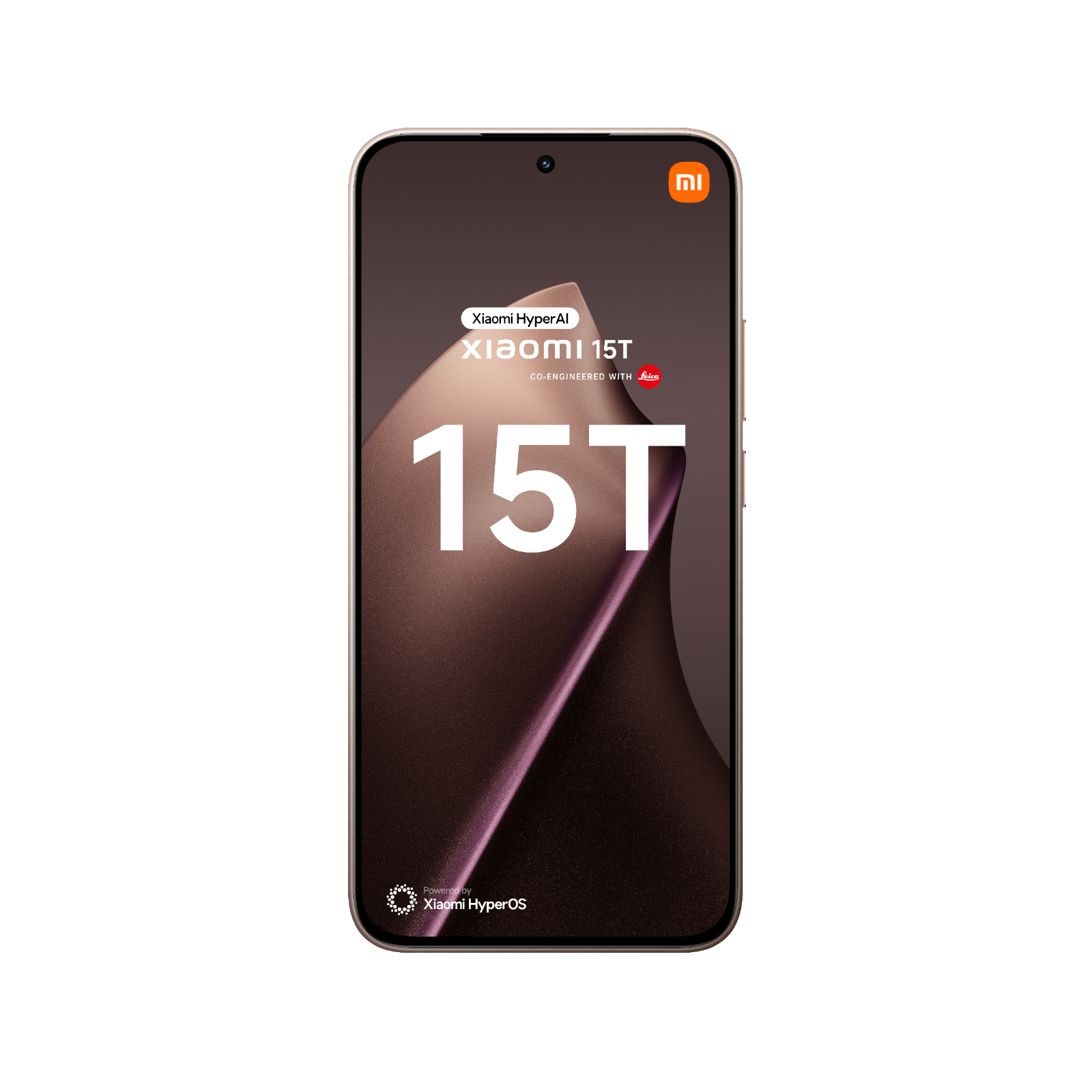 Smartfon Xiaomi 15T Różowe złoto Front